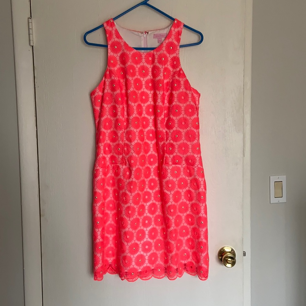 Lily Pulitzer Fiesta Pink Pearl Shift Dress
